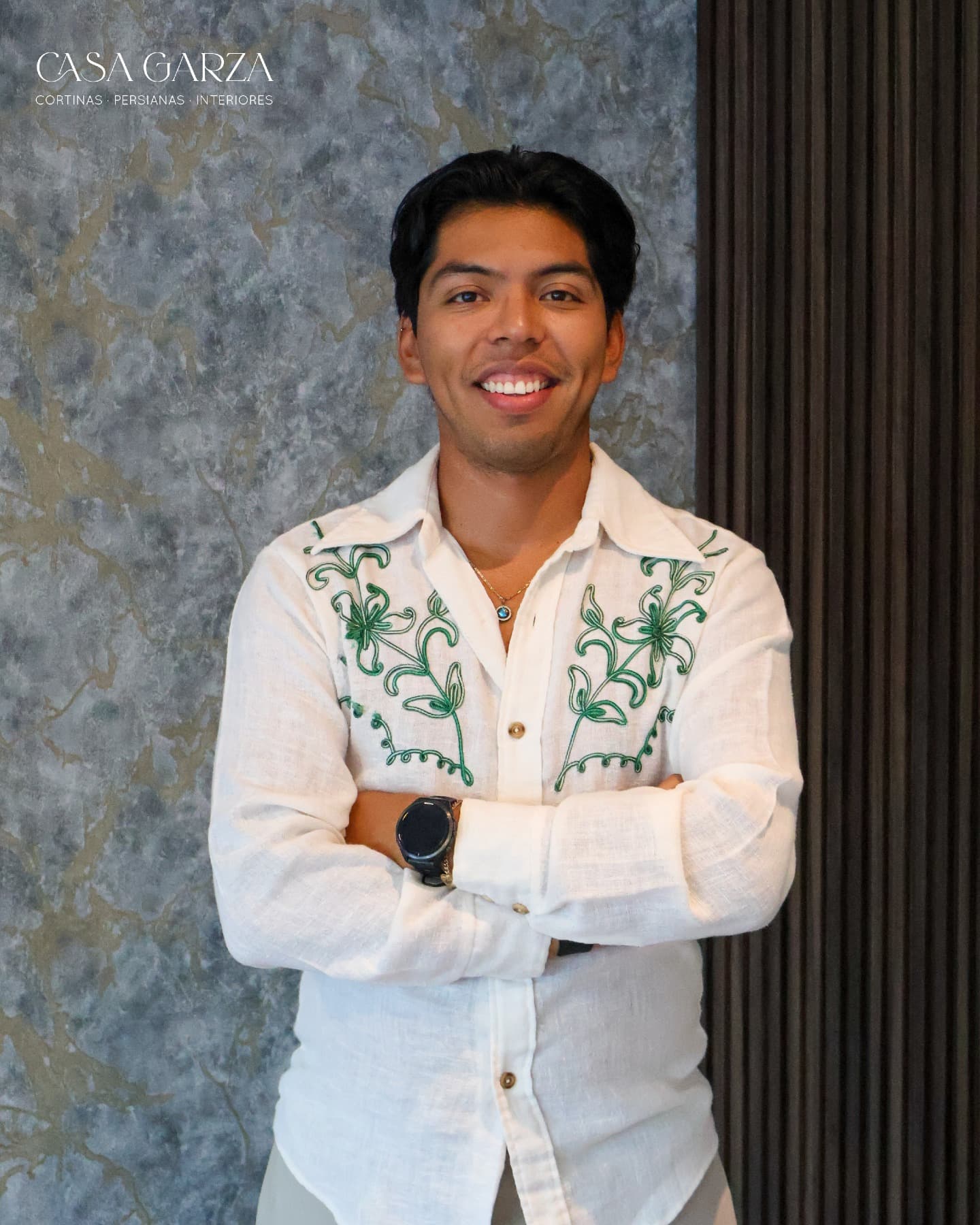 Alexis Garza in the studio